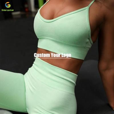 China Breathable Seamless Yoga Set Gym Clothing Workout Clothes For Women Tracksuit Gym Set High Waist Sports Equipment Yoga Fitness Suit for sale