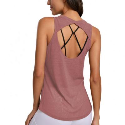 China Glorystar QUICK DRY Women Relieve Muscle Fitness Yoga Strappy Quick Dry Tank Tops for sale