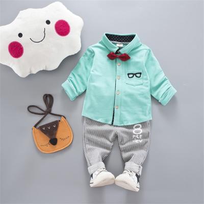 China New Type Casual - 2 Pcs Spring And Autumn Baby Boy Dressing Set With Pocket for sale