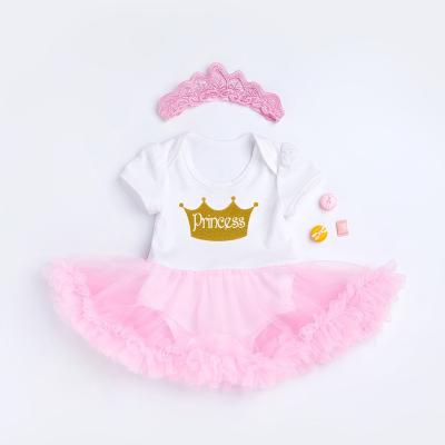 China Spandex / cotton world's best selling products breathable frill gauze valentine dresses for kids for sale