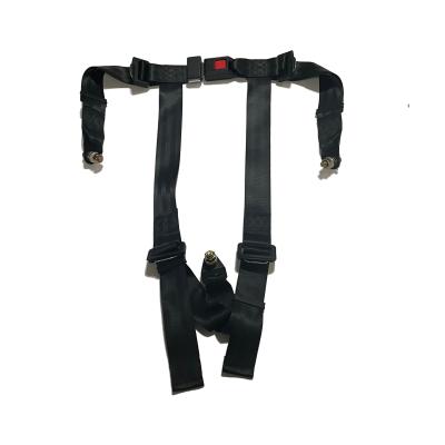 China Hot selling quick release customized logo car safety belts adjustable 4 points car seat belt  waist belt for sale