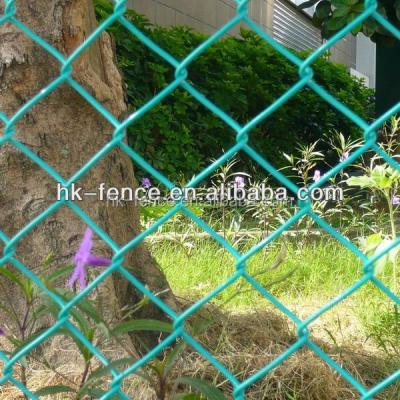 China Easily Assembled LARGE 1.5M 25M ROLL CHAIN ​​LINK FENCING GREEN PVC COATED INCLUDING STRINGING WIRE for sale