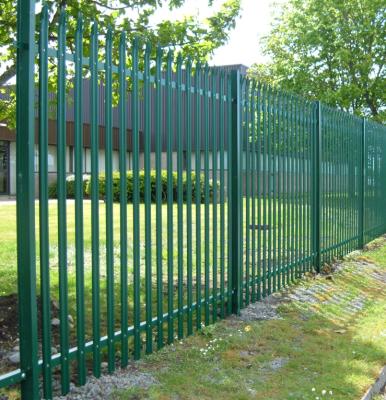 China Easily Assembled Pale W Powder Coated Steel Security Palisade Fence for sale