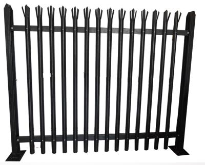 China Easily Assembled Galvanized Then Powder Coated Industrial Steel Palisade Fence Manufacturer for sale