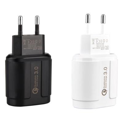 China Cell Phone Wholesale 3 Ports 3A Quick Charging QC 3.0 Phone Charger EU US UK Plug In 3 Port USB Wall Charger for sale