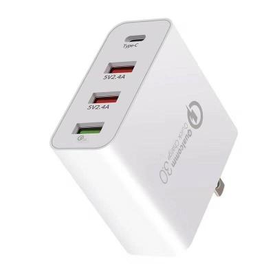 China New 2020 Mobile Phone 2020 PD QC3.0 4 Ports Usb Fast Fast Charging Charger Wall Charger, 18W PD Charger for sale