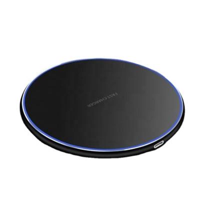 China 2021 10w Cell Phone Led Lightweight Qi Wireless Charger For Smart Phone for sale