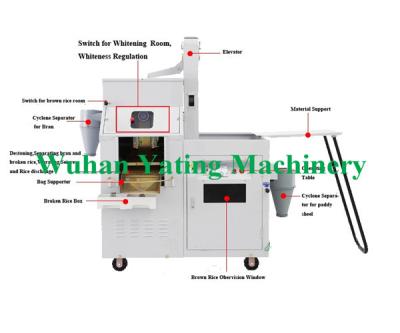 China Reismühle-Maschinerie 300kg des kleinen Maßstabs moderne pro Stunden-Reismühle-Ausrüstung zu verkaufen