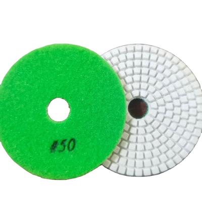 China The floor grinding hot sell Marble granite concrete stone grinding  soft resin diamond pads polish 4-inch  floor polishing pad for sale