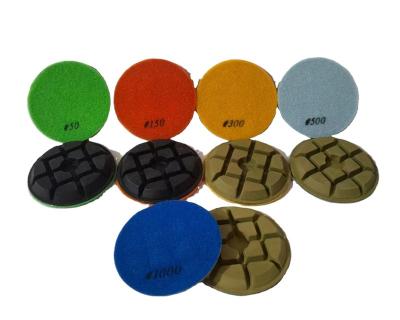 China Modern polishing tool part wet flexible pad abrasive tool resin grinding disc for concrete or marble floors for sale