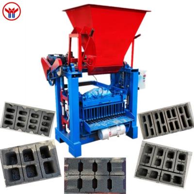 China Building Material Stores Block Trolley Manual Semi Automatic Hollow Pavement Block Making 4-35 Cheap Cement Block Making Machine for sale