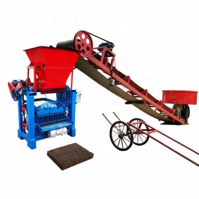 China Building Material Shops Manual 4-35 Cement Block Making Machine Cement Mixer Belt Conveyor Block Production Line for sale