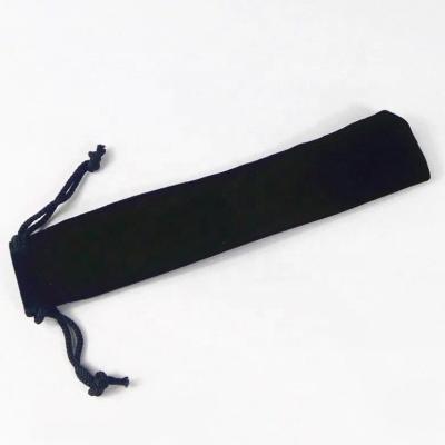 China Viable Black Canvas Portable Cutlery Bag Chopstick Canvas Bag With Drawstring Pouch Hemp Bag With Logo for sale