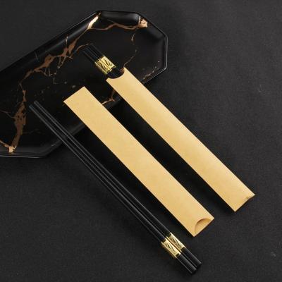 China Sustainable Customized Disposable Chopstick Paper Cover Chopstick Sleeve With Color Printing Logo for sale