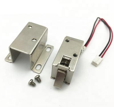 China Electronic Locker Lock Cabinet Lock Open Frame JSO-0627 12V Electromagnetic Solenoid Door Lock for sale