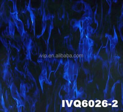 China IVQ6026-2 Water Transfer 100cm Blue Fire Flame Hydrographic Water Transfer Printing Film for sale