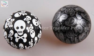 China Decoration IVIP AP2465 Water Transfer Skull Pattern Hydrographic Printing Water Soluble Golf Ball for sale