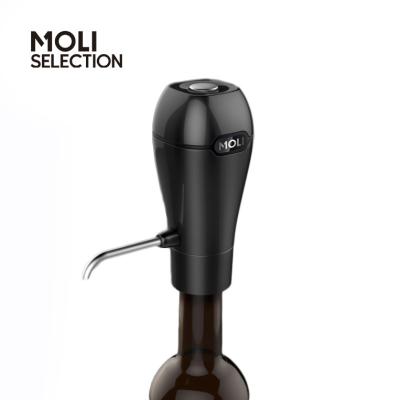 China New Moli Modern Pick Design Aluminum Alloy Wine Aerator Decanter Dispenser Pump Refillable Electronic Wine Pourer for sale