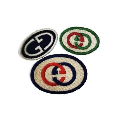 China Washable Garment Accessories Custom Embroidery Label Iron On Embroidery Patches For T Shirt for sale