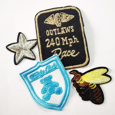 China Washable Embroidery Garment Accessories Custom Embroidery Patches Woven Label Iron On Clothes Patch for sale