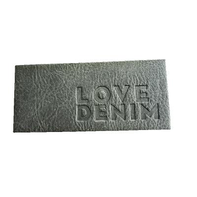 China Embossed Viable Hot Sale Leather Label Custom Logo For Sew On Belt PU Patch For Hat And Skirt Pants for sale