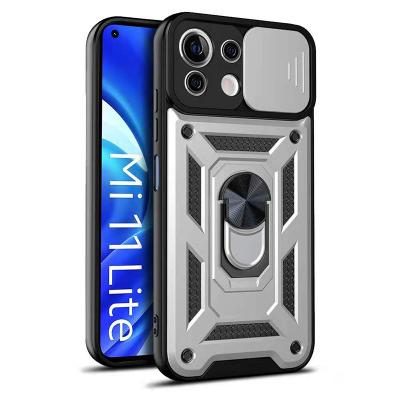 China Shockproof Armor Phone Case with Ring Holder for xiaomi MI 11 lite 5g back cover Te koop