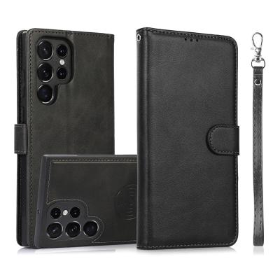 China Luxury Shockproof PU Leather Detachable 2 IN 1 Magnetic Wallet Flip Phone Case For Samsung S22 ultra Note20 ultra A52 A72 for sale