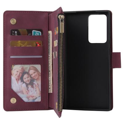 중국 Shockproof Flip Cover Wallet Leather Stand Case for Samsung Galaxy Note 20 Ultra 판매용