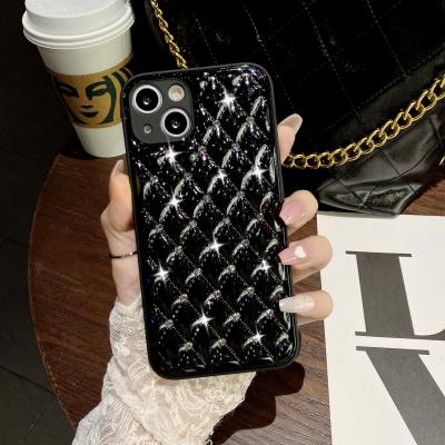 China Luxury Gold Plating Shockproof Diamond Bling Phone Case For Iphone 13 12 11Pro Max Mini en venta