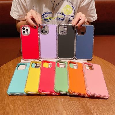 China Shockproof Candy Color 3 IN 1 SHS Protective Phone Cases For iPhone 13 12 11 Pro Max Xs Xr Xs Max 7 8 Plus for sale