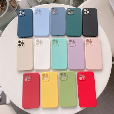 China Shockproof Solid Color Frosted TPU Phone Case For iPhone 13 12 11 Pro Max Xs Xr Xs Max 7 8 Plus Candy Matte Back Cover Te koop