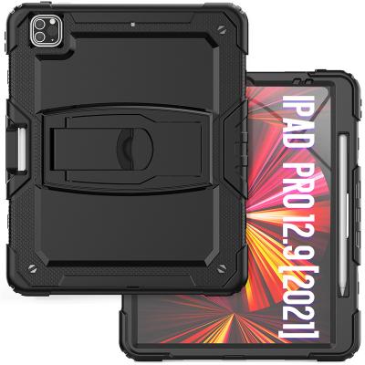 中国 For iPad Pro 12.9(202120202018) Rugged Full Body Heavy Duty Case For iPad Pro 12.9 2021 Tablet Case With Built In Kickstand 販売のため