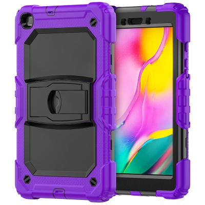 China For Samsung Galaxy Tab A 8.0 T290/T 295(2019) Shockproof Colorful Silica Gel PC Protective Case With Stand Shoulder Strap Tablet Cover Cases For Samsung Galaxy Tab 8.0 en venta