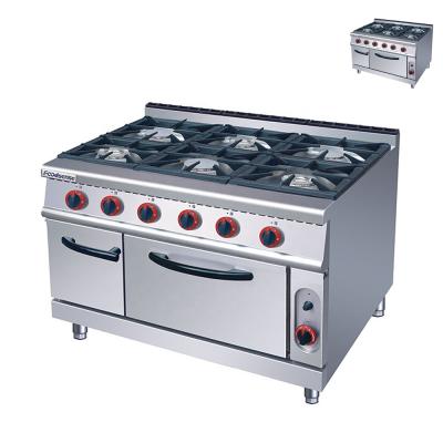 China Commercia Commercial Portable Gas Stoves Price With Oven Six Burner for sale