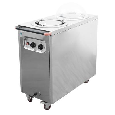 China Hotel Restaurant Equipment Commercial Dish Warmer Cabinet Trolley Dish Warmer Catering Trolley for sale