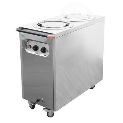 China 2 Rack Commercial Catering Electric Plate Heater / Electric Plate Warmer Cart for sale