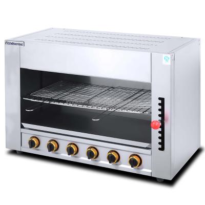 China Home Use 2021 Hot Selling Commercial Countertop Gas Compact Design Infrared Grill Salamander 6 Burners for sale