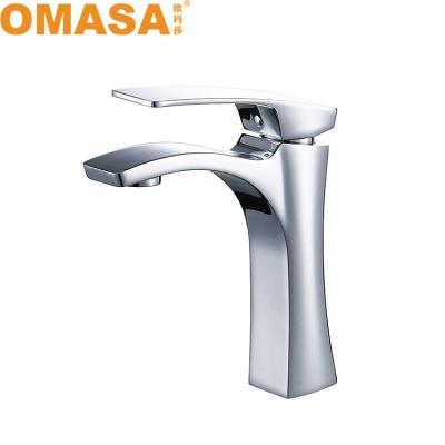 China Kaiping THIRD STOMACH New Arrival Single Handle Brass Basin Faucet Metered Bathroom Faucet for sale