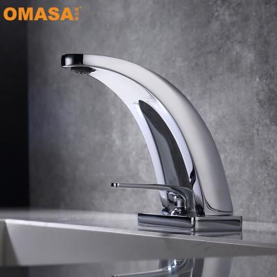 China Faucets Unique Design Metered Single Lever Basin Faucet With Zinc Body Brass Handle Bathroom Basin Mixer Taps for sale