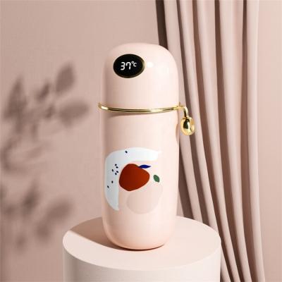 China High Quality PORTABLE 316 Stainless Steel Vacuum Water Bottle Temperature Sensor LED Display Smart Lid for sale