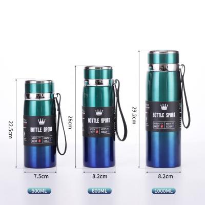 China 2022 Sales Double Mouth 1000ML Width Stainless Steel Wall Heat Insulation Vacuum Flasks&Thermoses PORTABLE Hot Water Bottle for sale