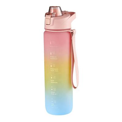 China DOUBLE WALL plastic water bottle girl sports bottle summer fitness water bottle high quality outdoor portable space cup for sale