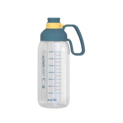 China DOUBLE WALL New Arrival 1800ML Large Capacity Bottles Colorful Tritan Sports Bottles Plastic Water Bottles With Lid for sale