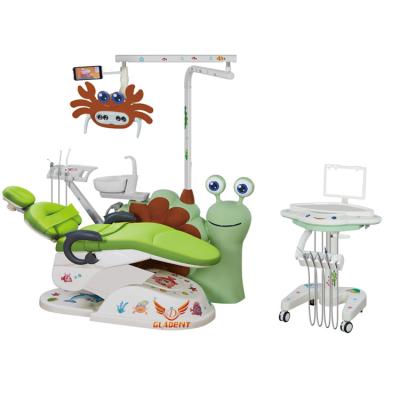 중국 Hot Sale Metal Gladent Kids Dental Chair With Snail Unit Box 판매용