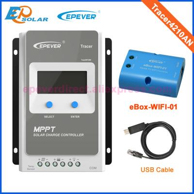 China Solar controller built in LCD EPEVER solar system 10a mppt charge controller With Temp Sensor WIFI BOX realize wireless monitor for sale