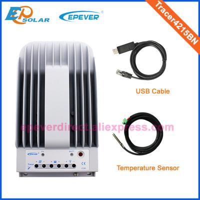 China BILLION Series 40A Tracer4215BN MPPT EPSolar Charger Solar Panels Controller USB Cable EPEVER Solar Charge Controller Tracer and Temperature Sensor for sale