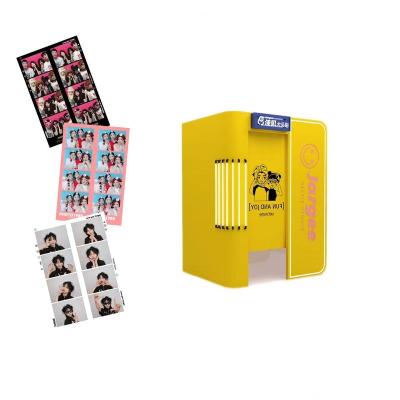 China Hot Sale 2023 Wood/Metal Selfie Photo Booth Printer Coin Operated Digital Self Service Photo Booth for sale