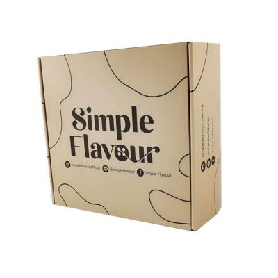 China Factory Wholesale Recyclable Custom Paper Corrugated Shipping Cardboard Beige Printed Announcement Gift Box for sale