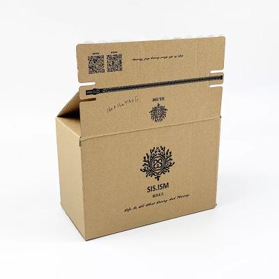 China Custom Logo Printed Packaging Recyclable 3 Ply Corrugated Paper Shipping Box for sale