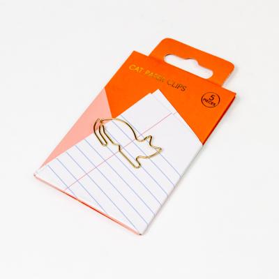 China Convenient Custom Lovely Cartoon Shape Golden Animal Paper Clips For School Supplies Paper Clip for sale